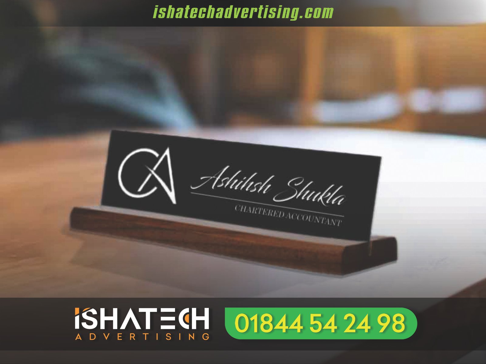 Desk Table Name Plate